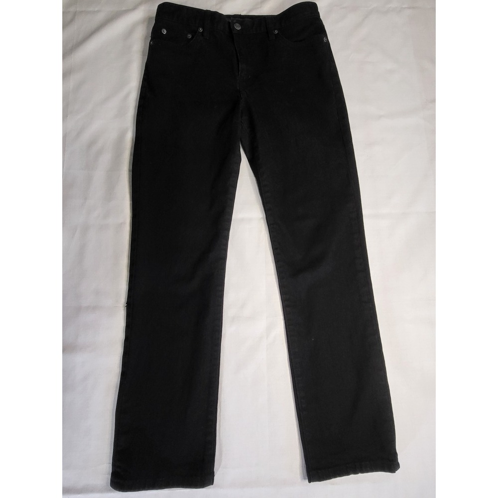 Lauren Jeans Co Ralph Lauren Classic Straight Leg Black Denim Jeans Size 10